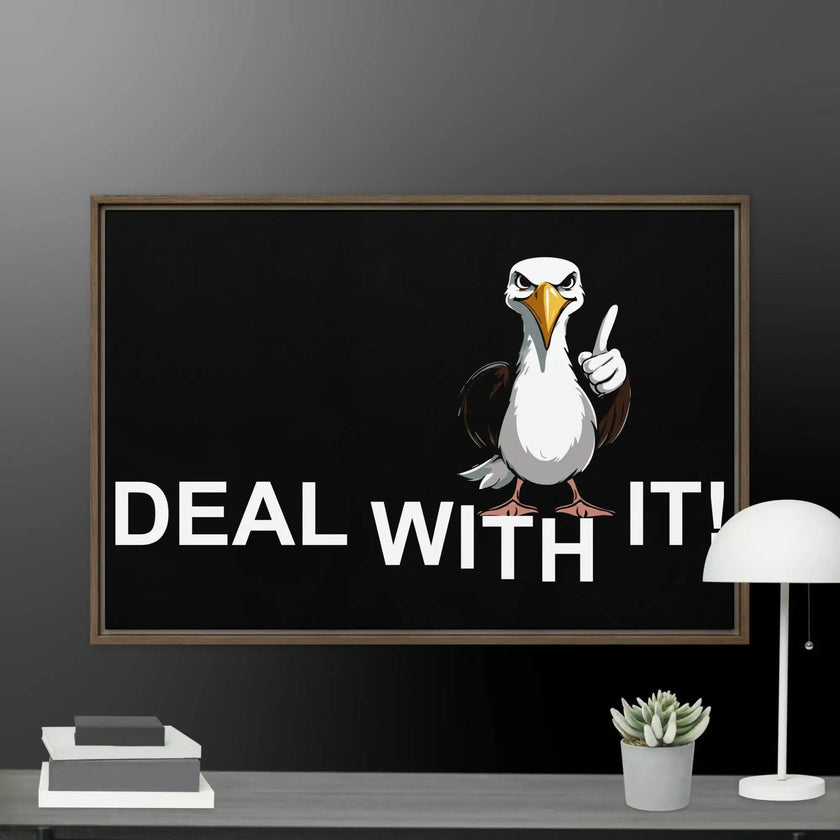 Deal with it Duck Framed canvas - STYLISHOUR