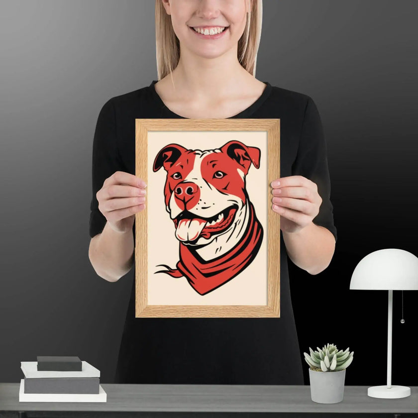 Red Dog Framed matte paper poster - STYLISHOUR