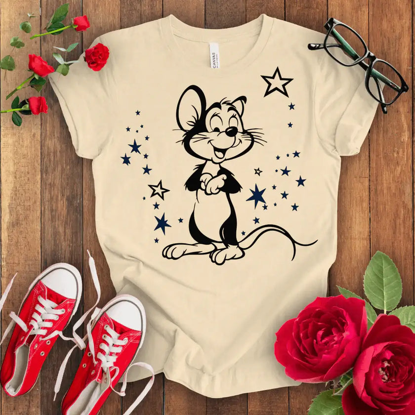 Smiley Mouse Tee: Happy vibes only! - STYLISHOUR