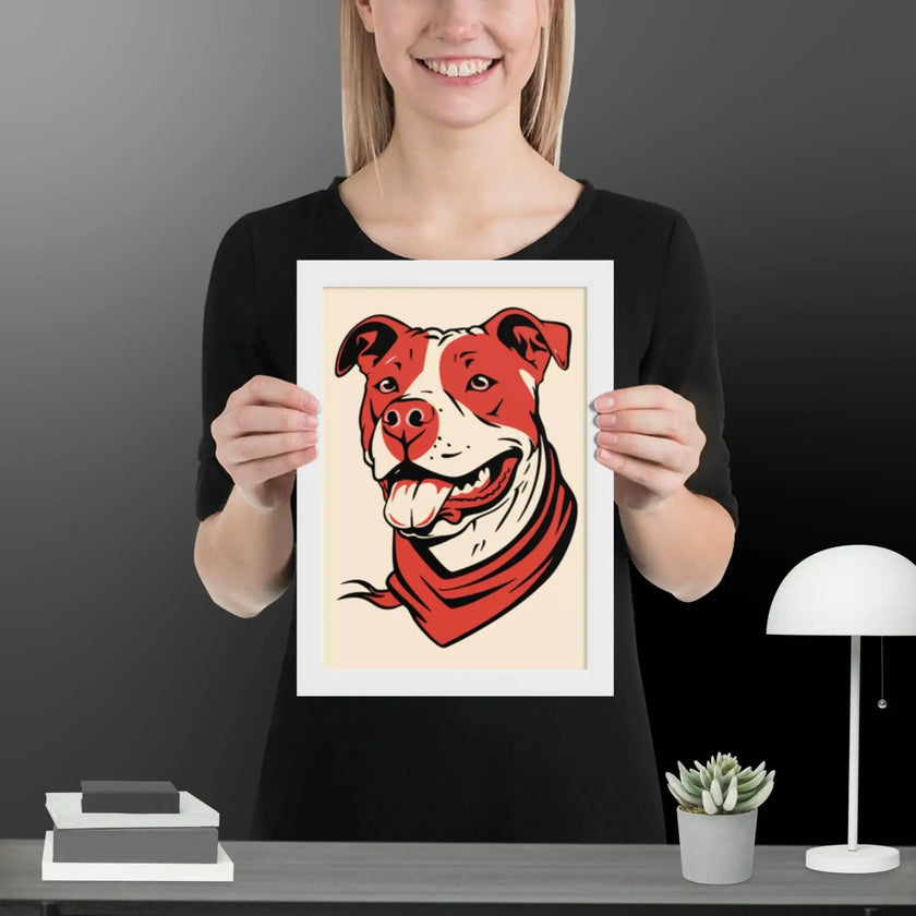 Red Dog Framed matte paper poster - STYLISHOUR