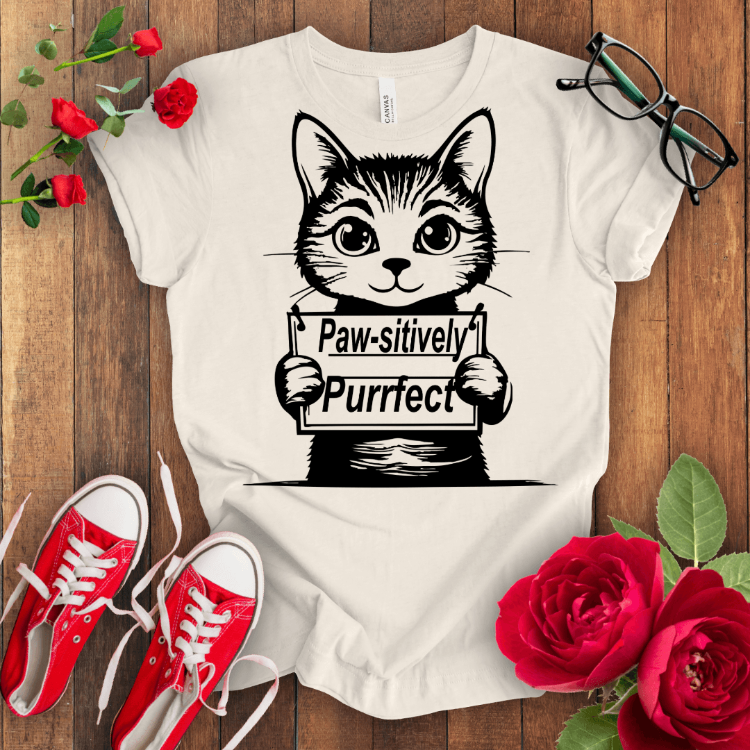 Positively Perfect Kitten T-shirt - STYLISHOUR