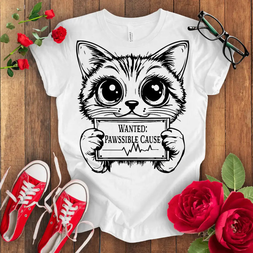 Wanted Cute Kitten T-shirt - STYLISHOUR