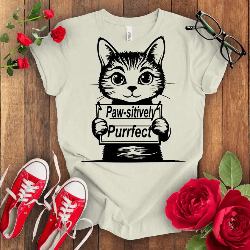 Positively Perfect Kitten T-shirt - STYLISHOUR