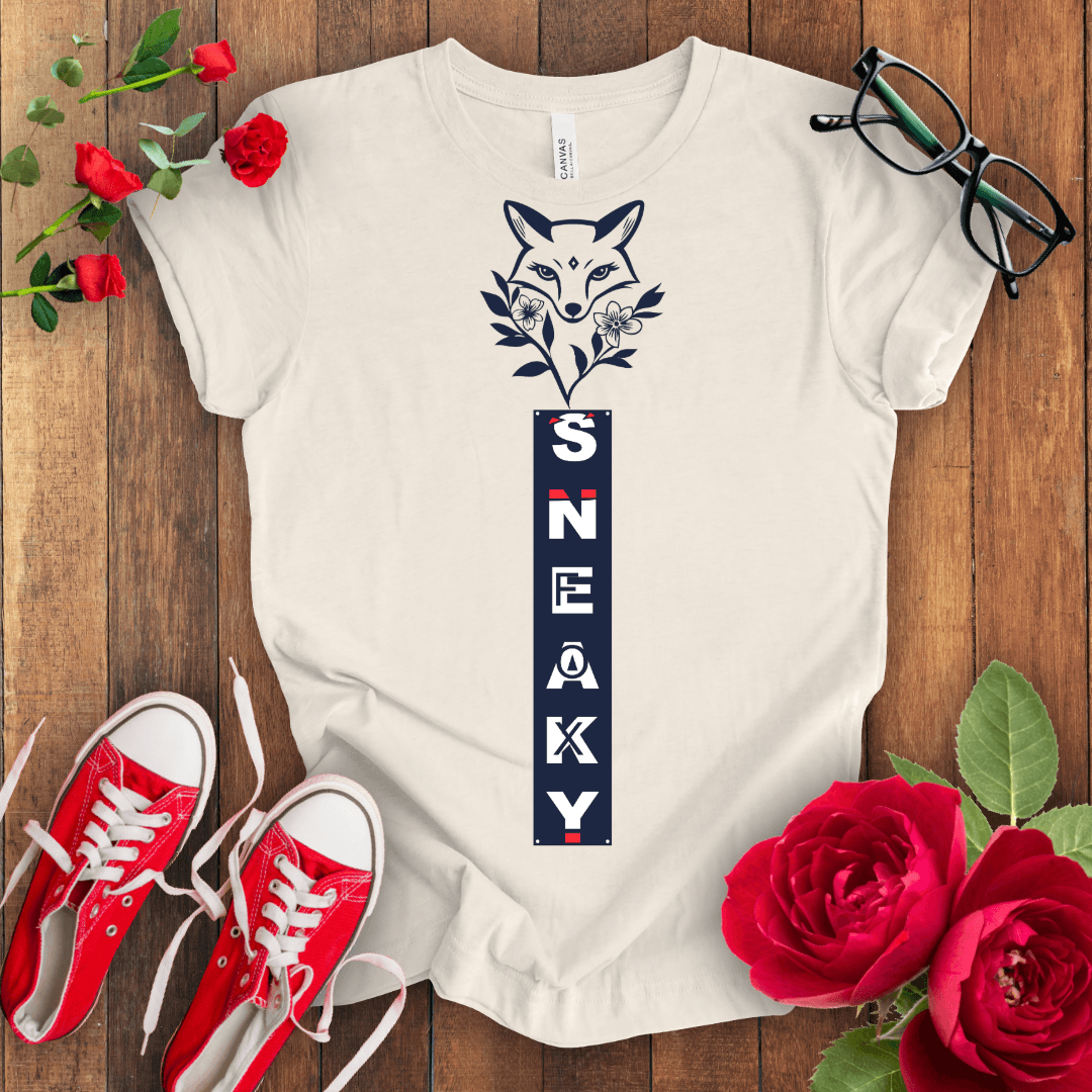 Sneaky Cute Fox T-shirt - STYLISHOUR