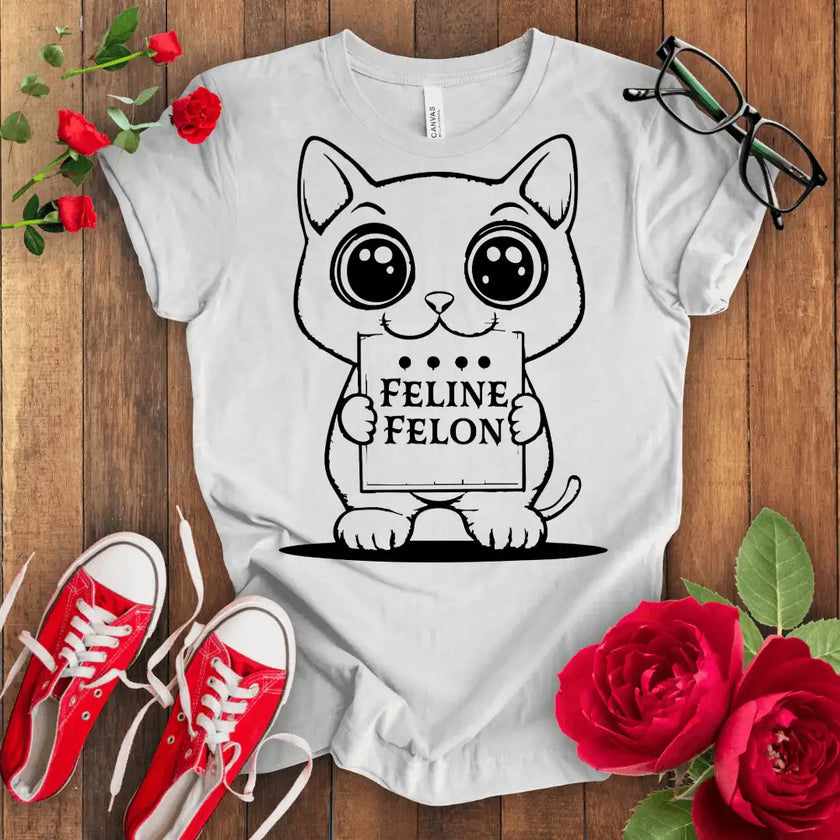 Feline Felon Kitten T-shirt - STYLISHOUR