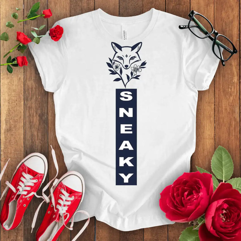 Sneaky Fox Tee: Cute and Playful Graphic Shirt - STYLISHOUR