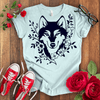 Floral Green Eye Wolf T-shirt - STYLISHOUR