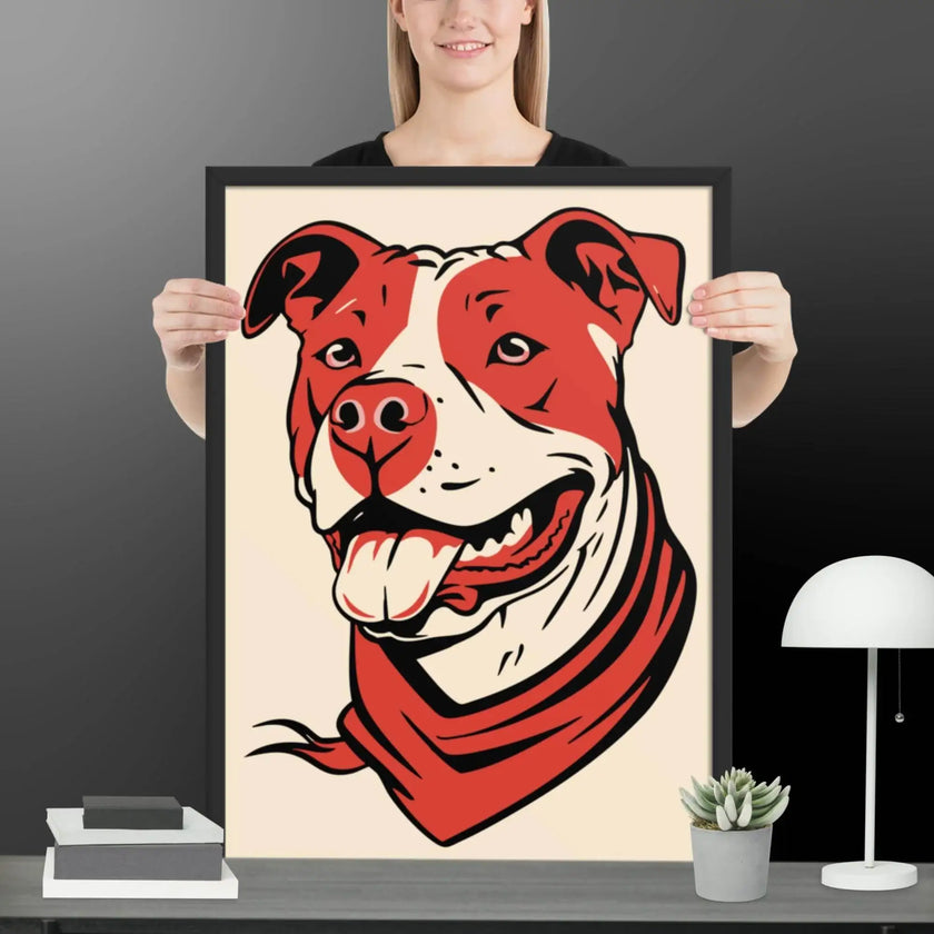 Red Dog Framed matte paper poster - STYLISHOUR