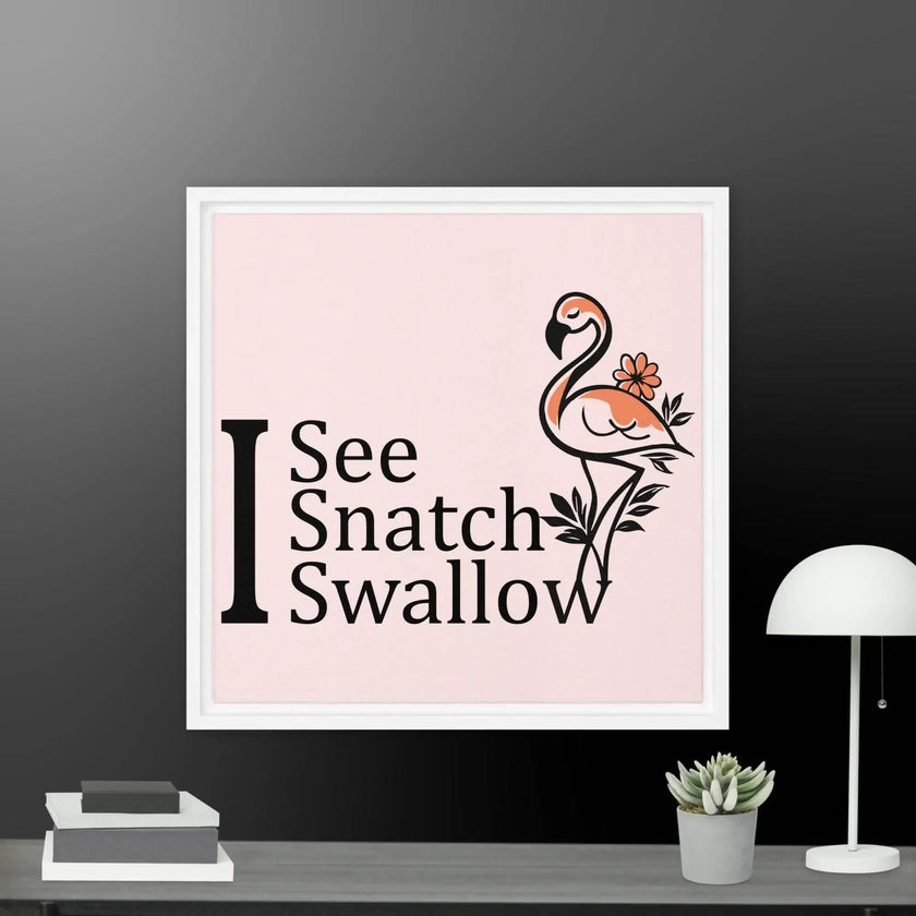 I See Flamingo Framed canvas - STYLISHOUR