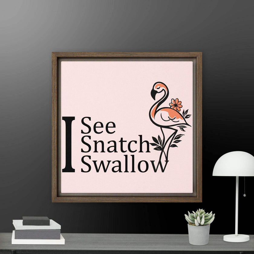 I See Flamingo Framed canvas - STYLISHOUR