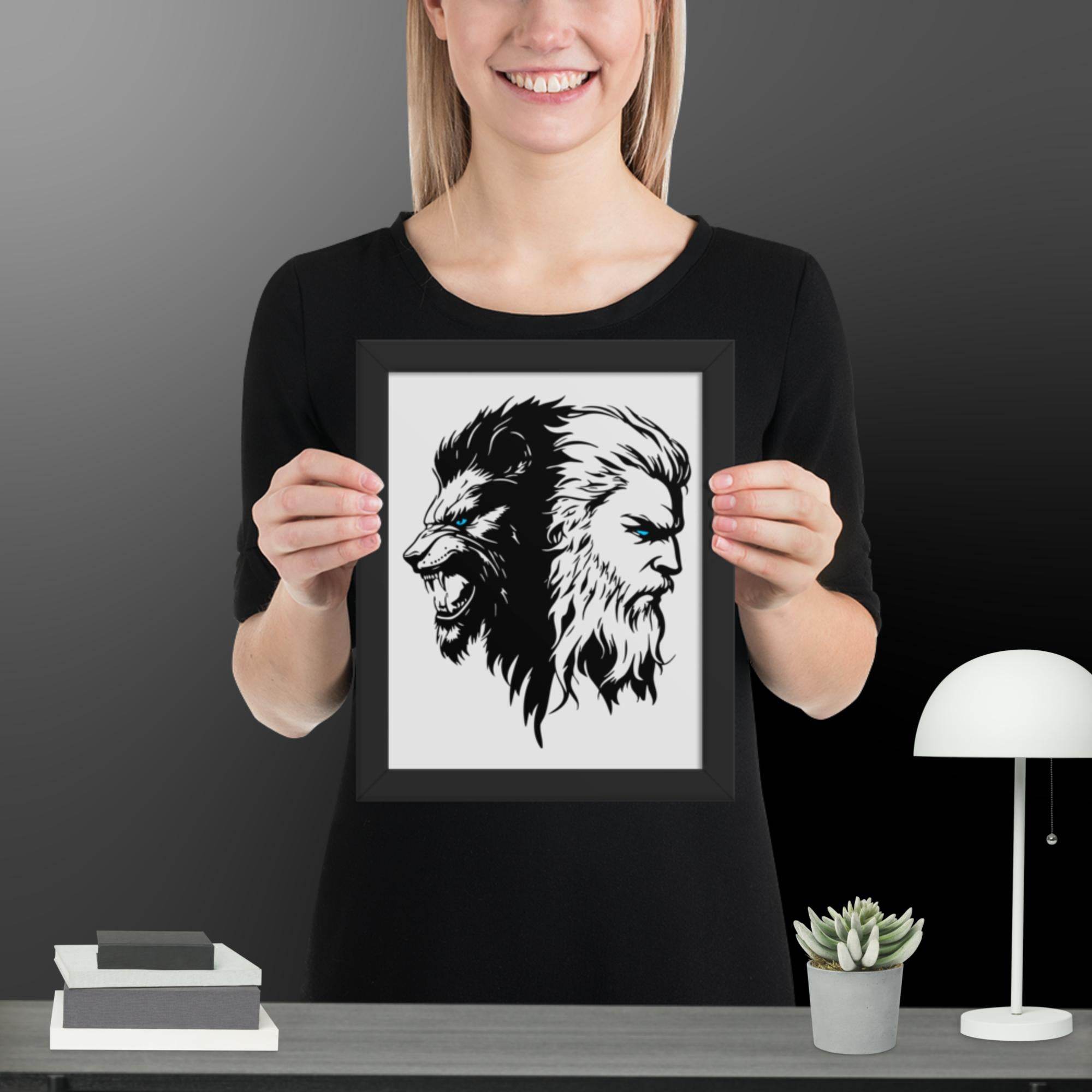 Fusion of Beast and Madness Framed poster - STYLISHOUR