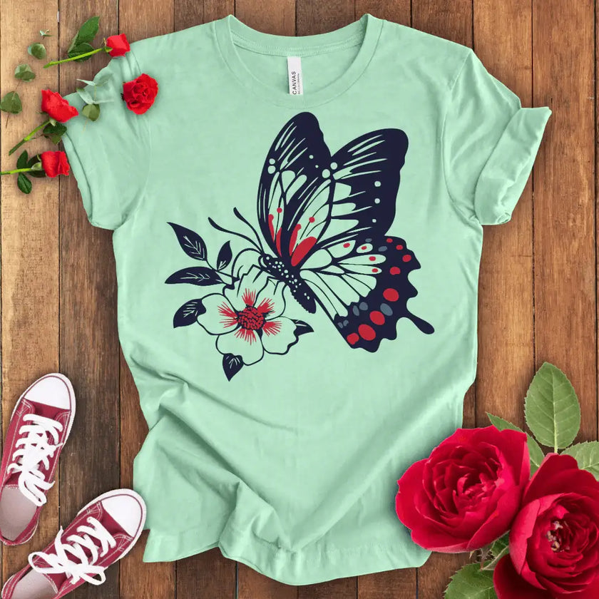 Fluttering Garden Magic Butterfly T-shirt - STYLISHOUR