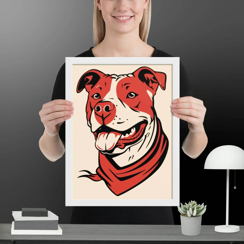 Red Dog Framed matte paper poster - STYLISHOUR