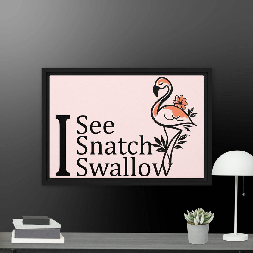 I See Flamingo Framed canvas - STYLISHOUR