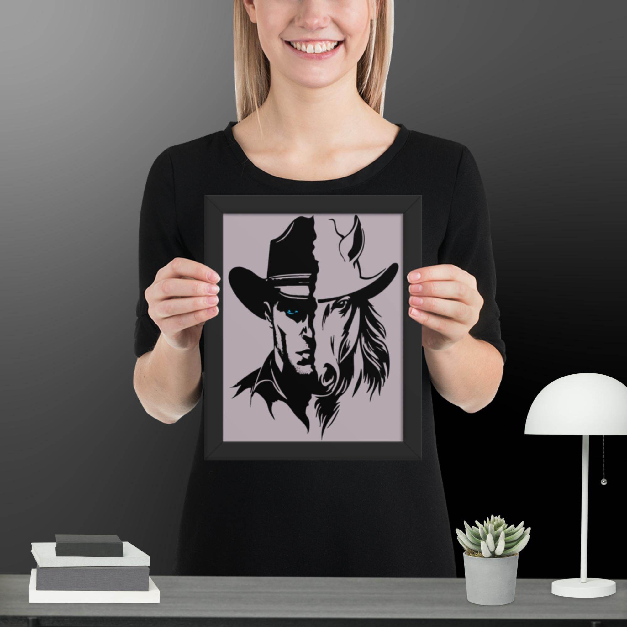 The Western Whinny Framed poster - STYLISHOUR