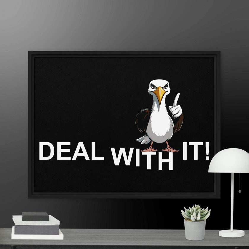 Deal with it Duck Framed canvas - STYLISHOUR