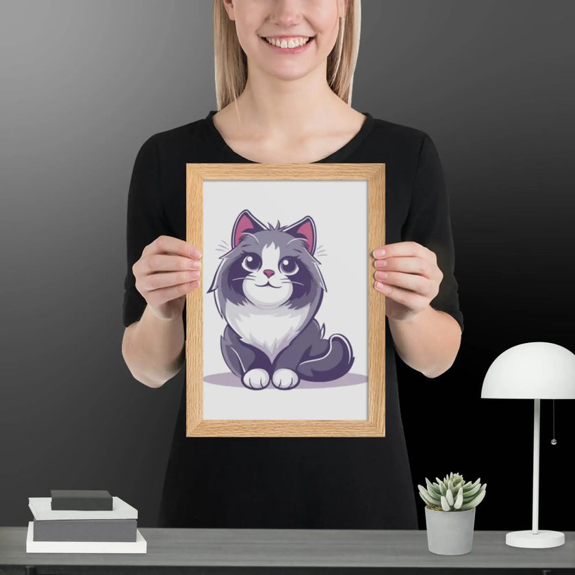 Cute Cat Framed matte paper poster - STYLISHOUR