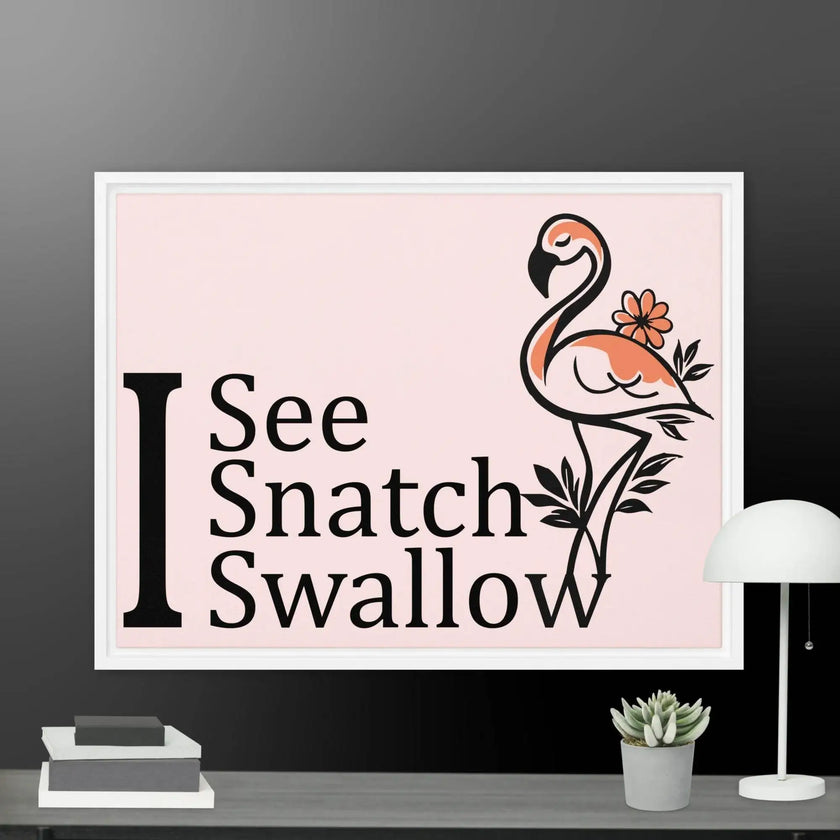 I See Flamingo Framed canvas - STYLISHOUR