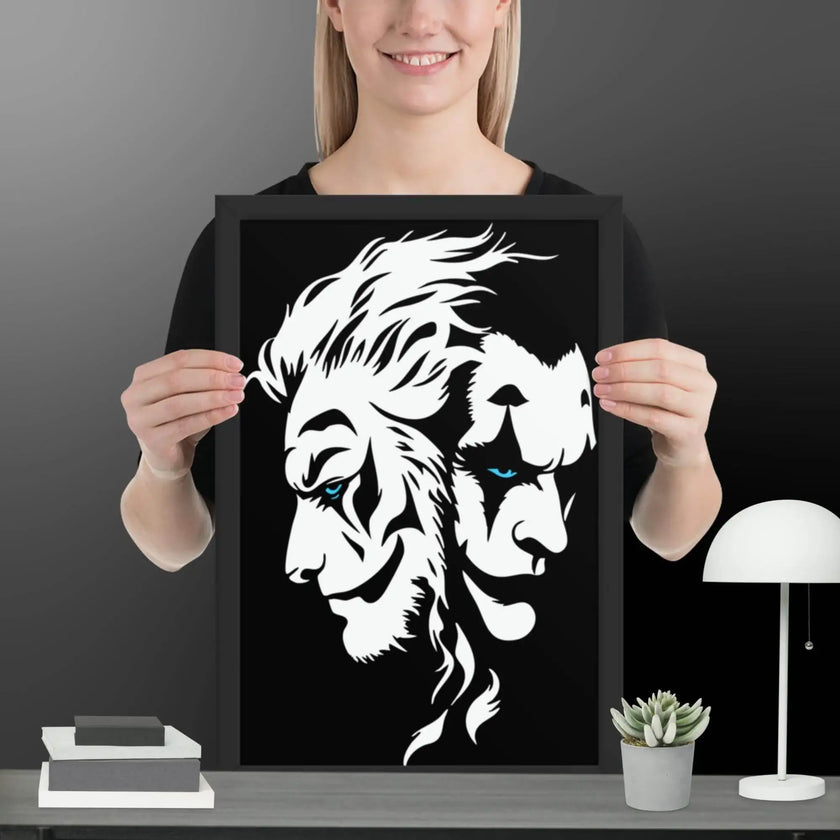 Fusion of Beast and Madness Framed poster - STYLISHOUR