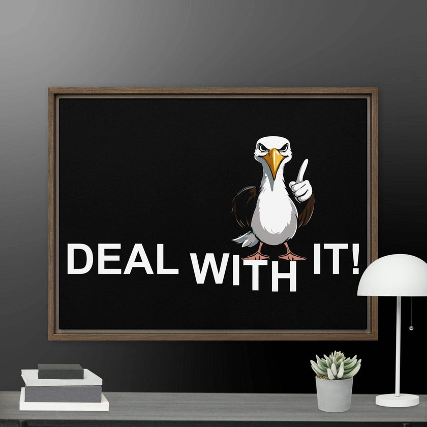 Deal with it Duck Framed canvas - STYLISHOUR
