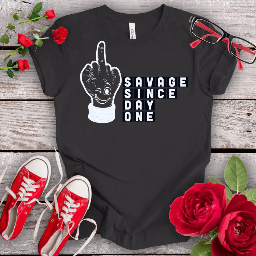 Savage since Day One Premium T-shirt - STYLISHOUR