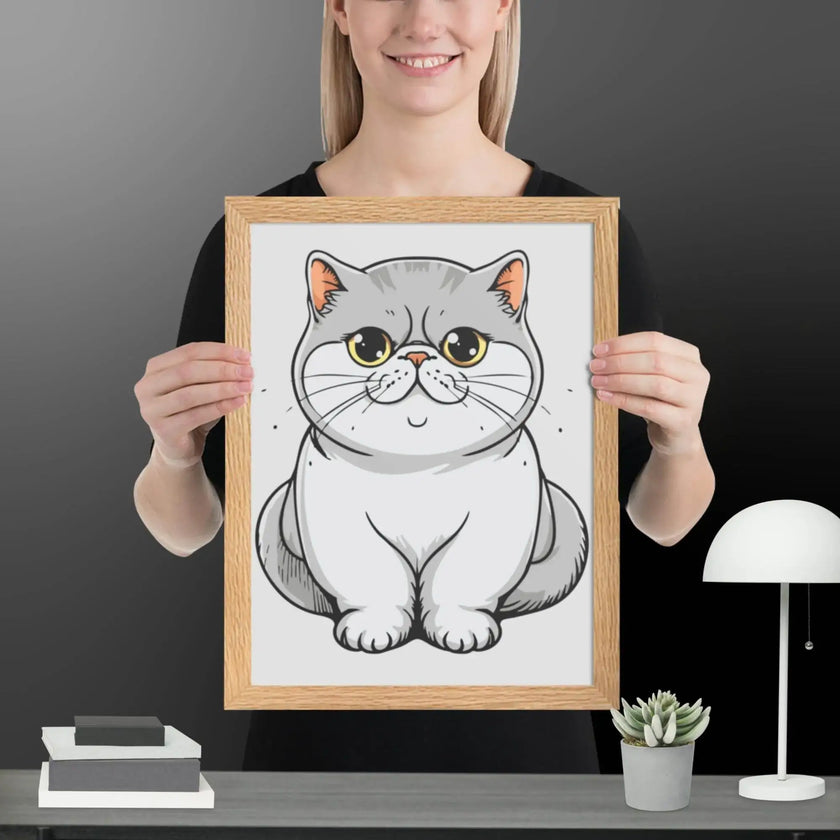 Adorable Cat Framed matte paper poster - STYLISHOUR