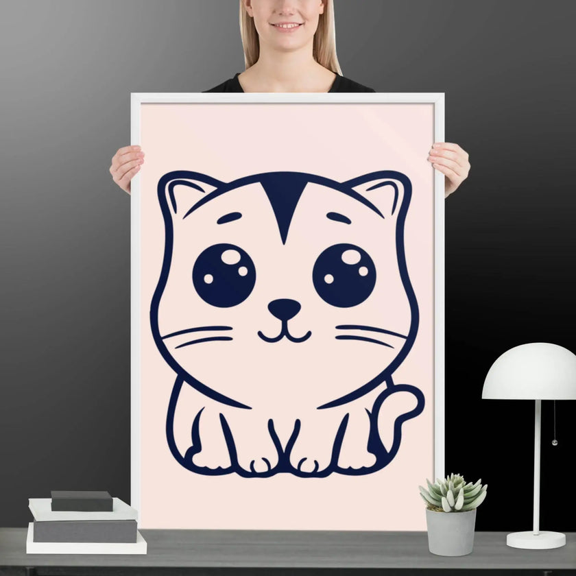 Meow Magic Framed matte paper poster - STYLISHOUR