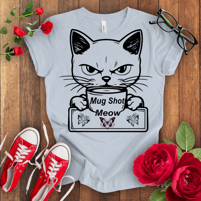 Mug shot Meow T-shirt - STYLISHOUR
