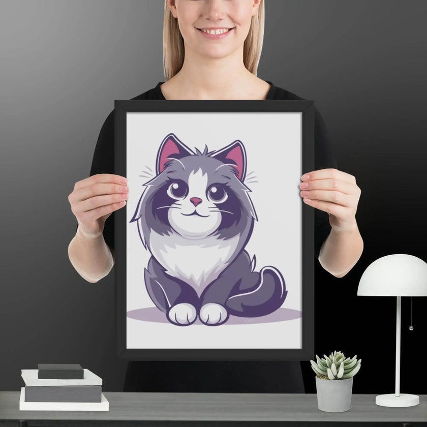 Cute Cat Framed matte paper poster - STYLISHOUR