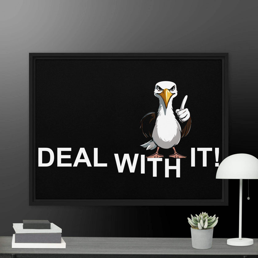 Deal with it Duck Framed canvas - STYLISHOUR