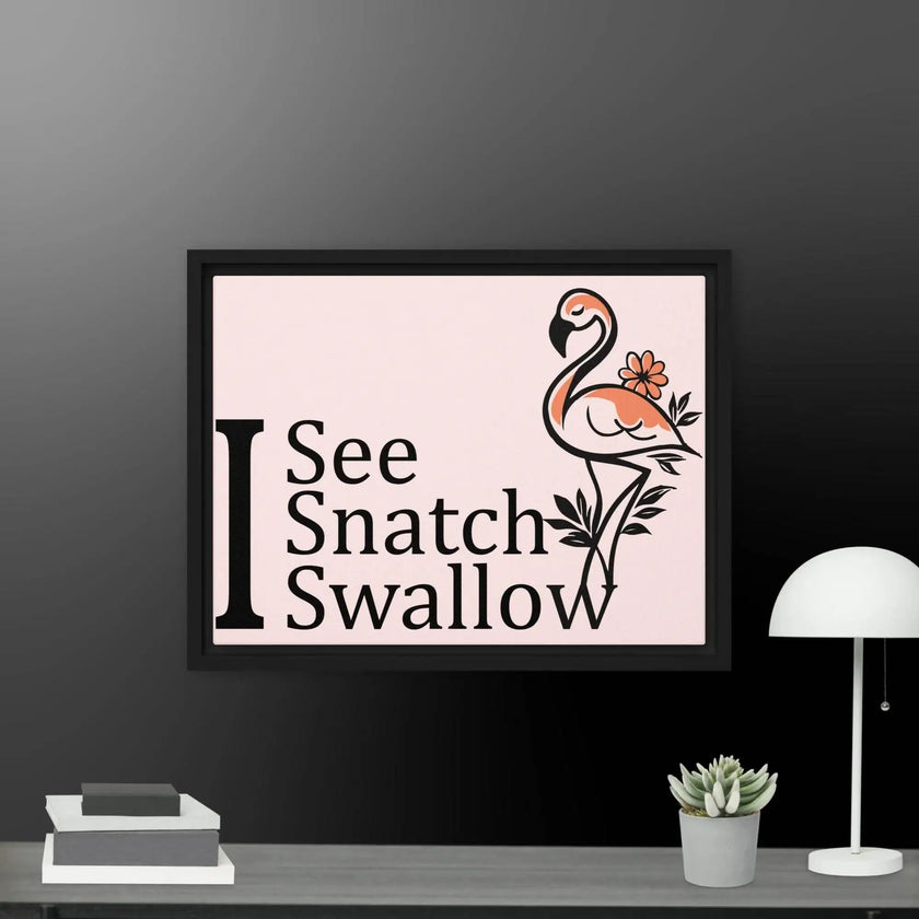 I See Flamingo Framed canvas - STYLISHOUR