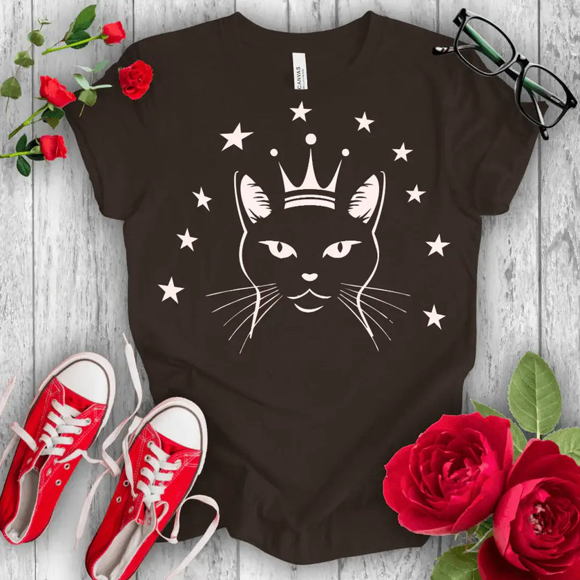 Crowned Kitty Tee - Rule the Catwalk in Style - STYLISHOUR