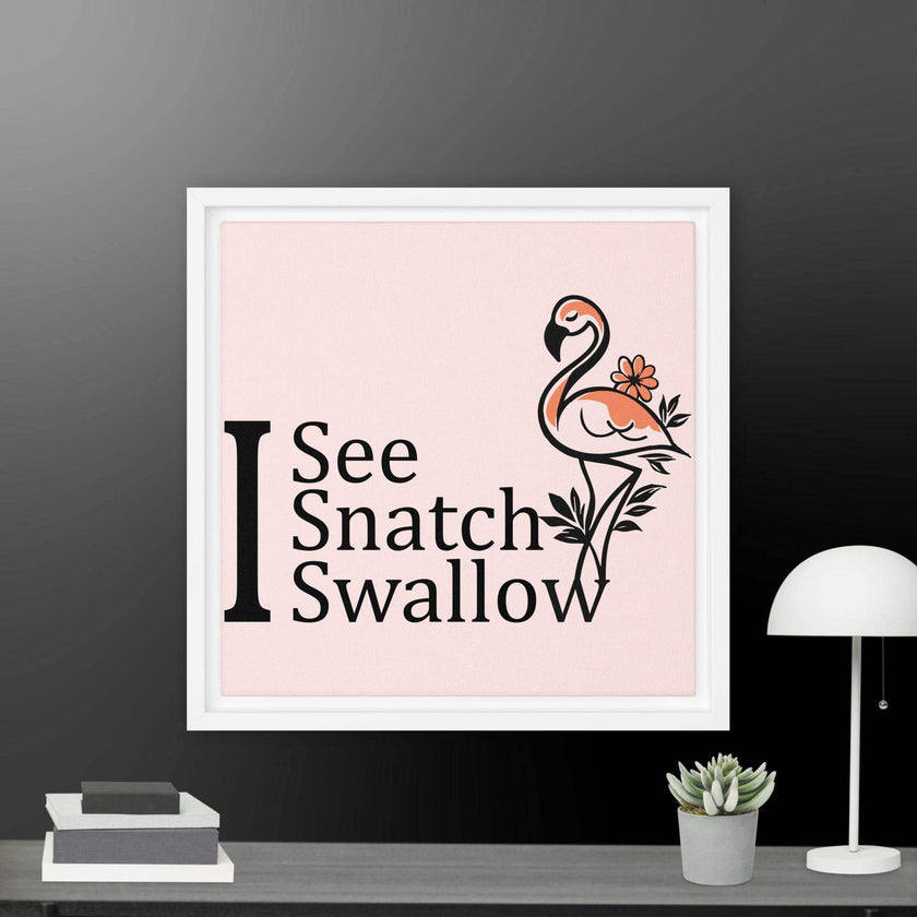 I See Flamingo Framed canvas - STYLISHOUR