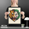 Roaring Madness – Joker Lion Fusion Art Print - STYLISHOUR