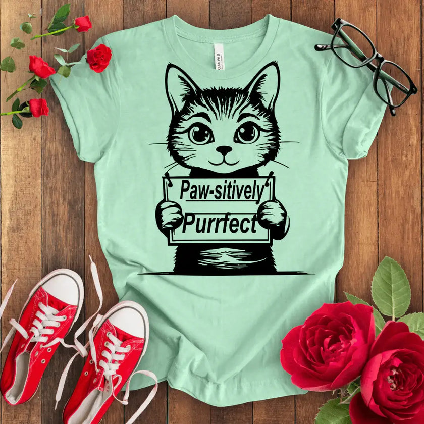 Positively Perfect Kitten T-shirt - STYLISHOUR
