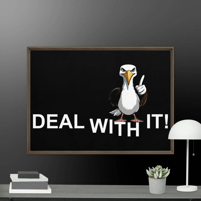 Deal with it Duck Framed canvas - STYLISHOUR