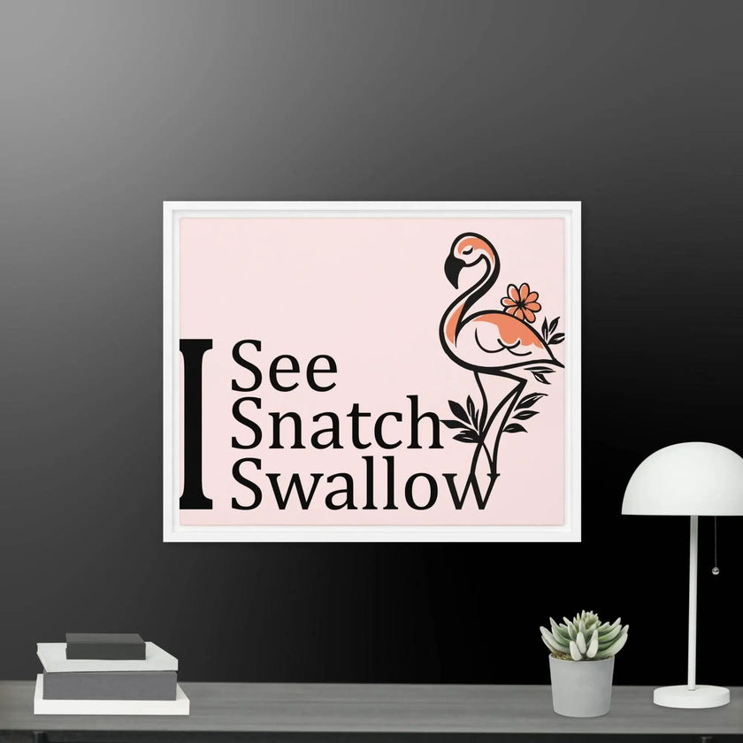 I See Flamingo Framed canvas - STYLISHOUR