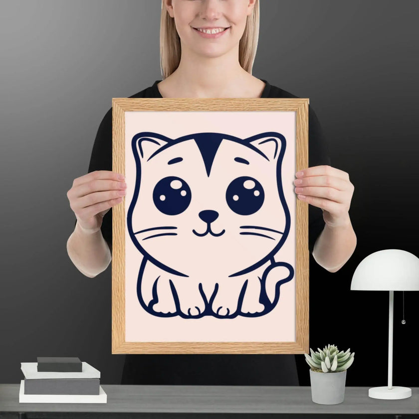 Meow Magic Framed matte paper poster - STYLISHOUR