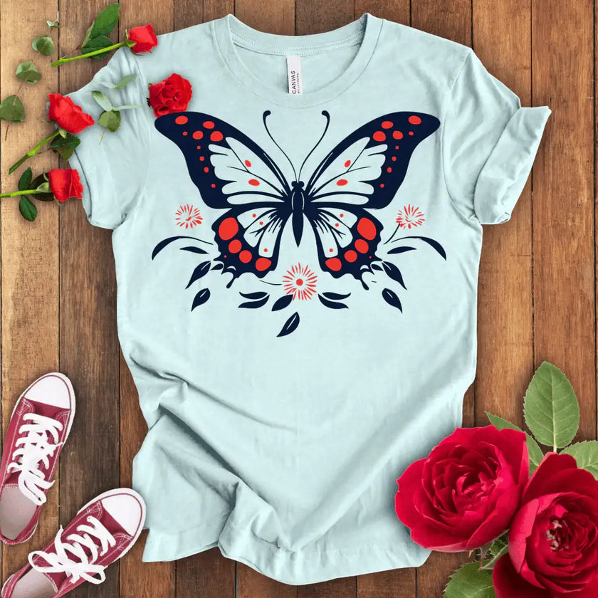 Flight of Grace Butterfly T-shirt - STYLISHOUR