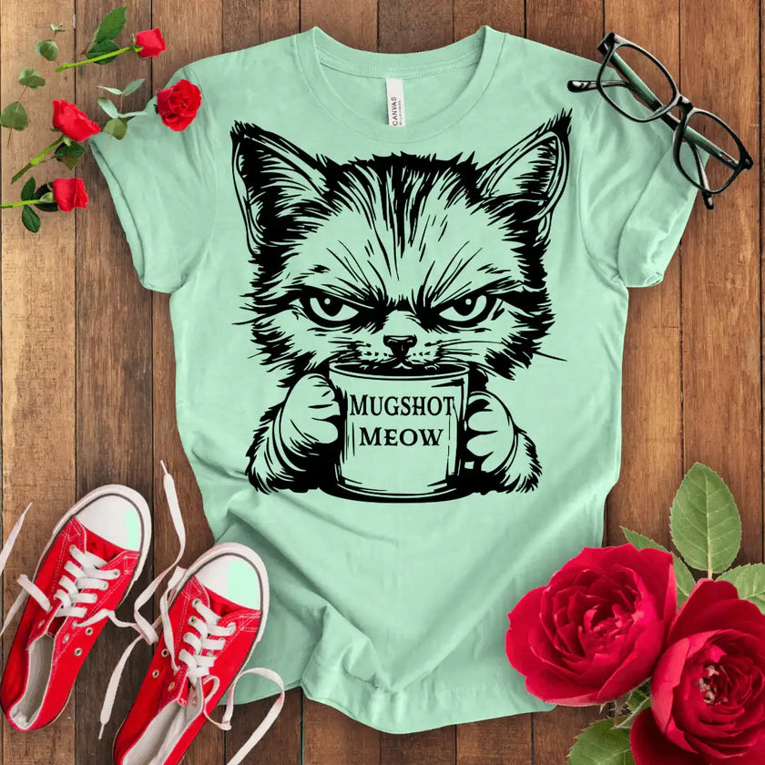 Mugshot Meow Kitten T-shirt - STYLISHOUR