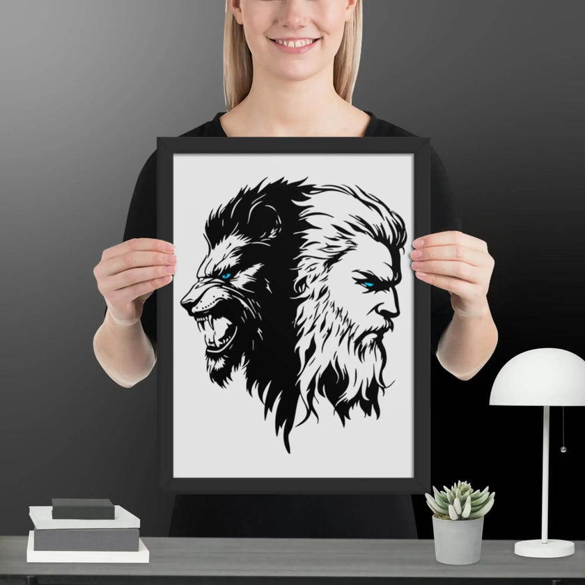 Fusion of Beast and Madness Framed poster - STYLISHOUR