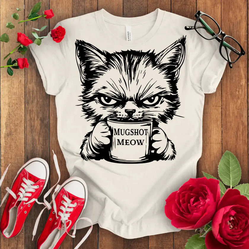 Mugshot Meow Kitten T-shirt - STYLISHOUR