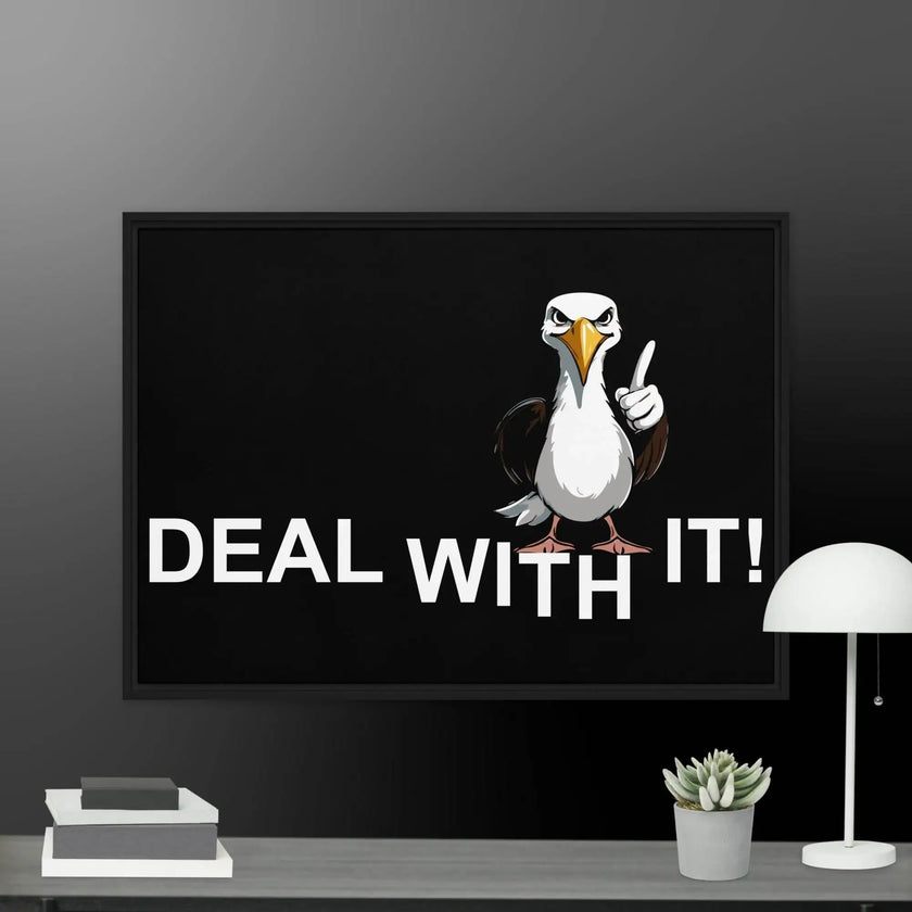 Deal with it Duck Framed canvas - STYLISHOUR