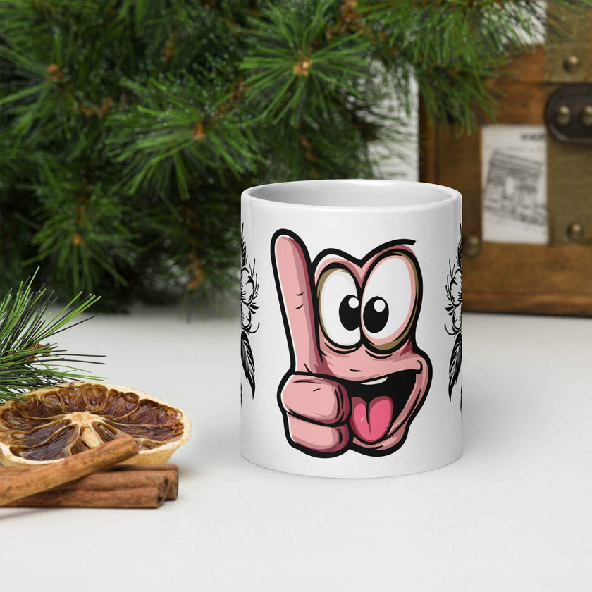 White glossy mug - STYLISHOUR