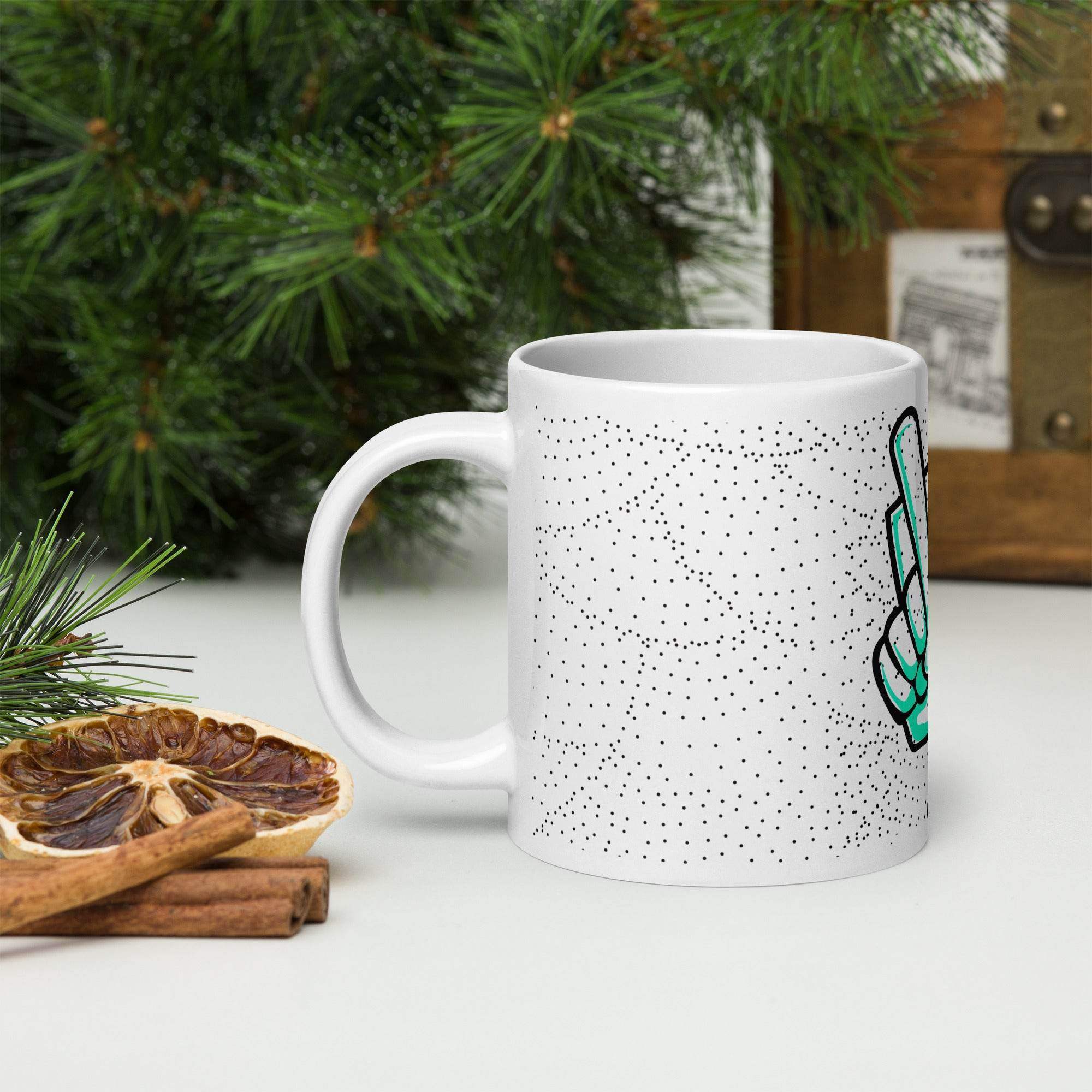 White glossy mug - STYLISHOUR
