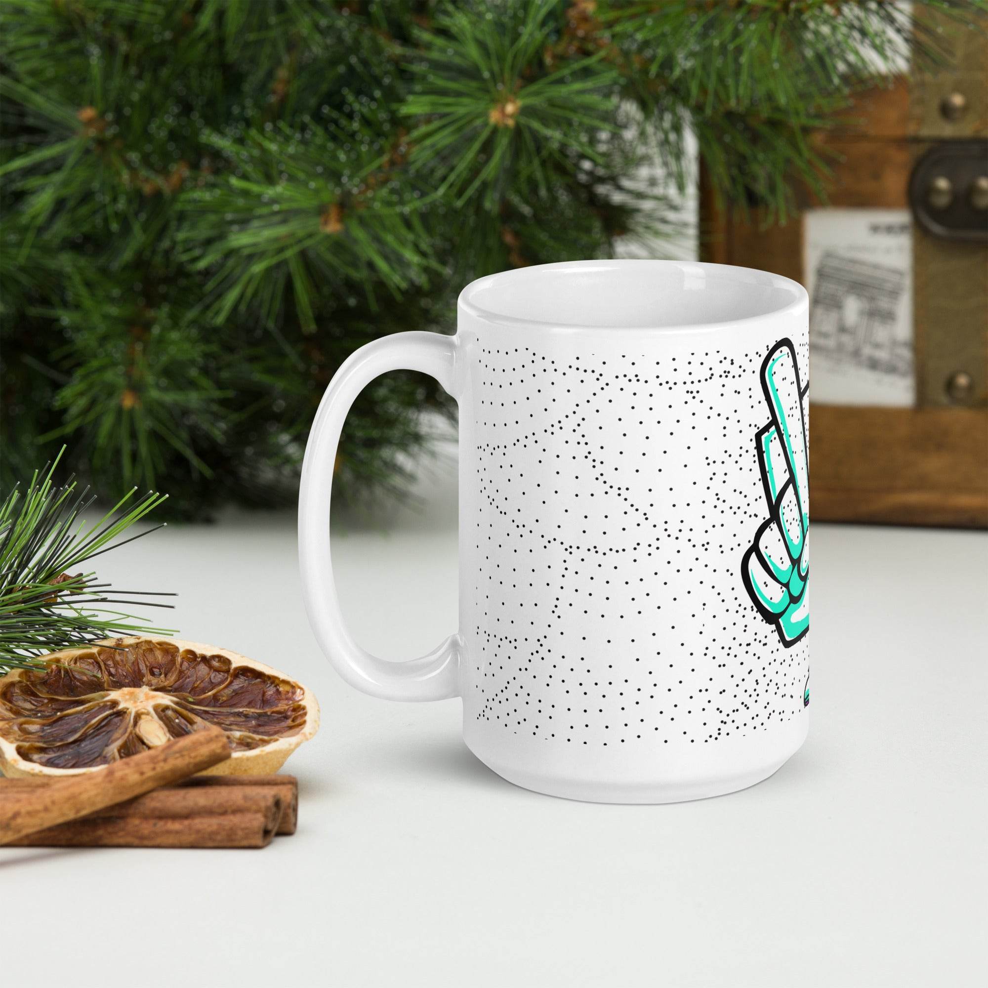 White glossy mug - STYLISHOUR
