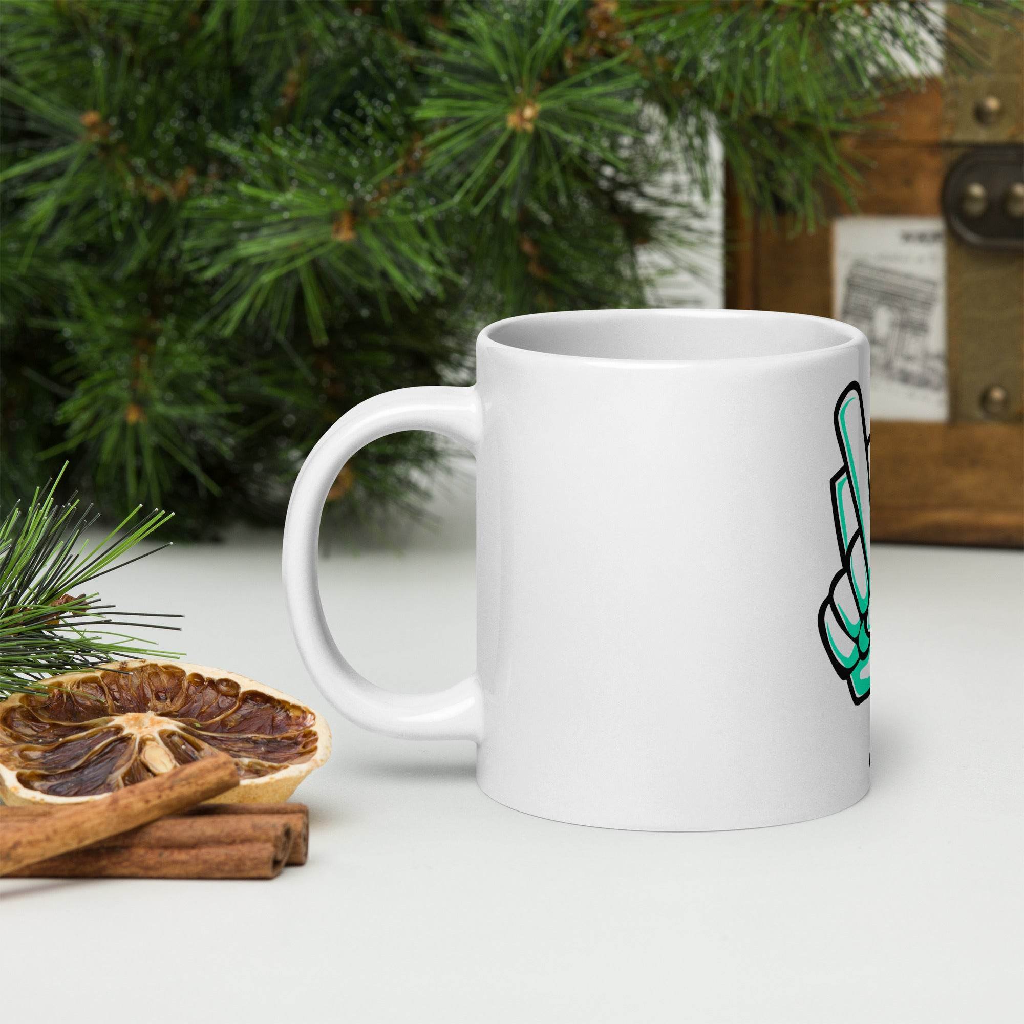 White glossy mug - STYLISHOUR